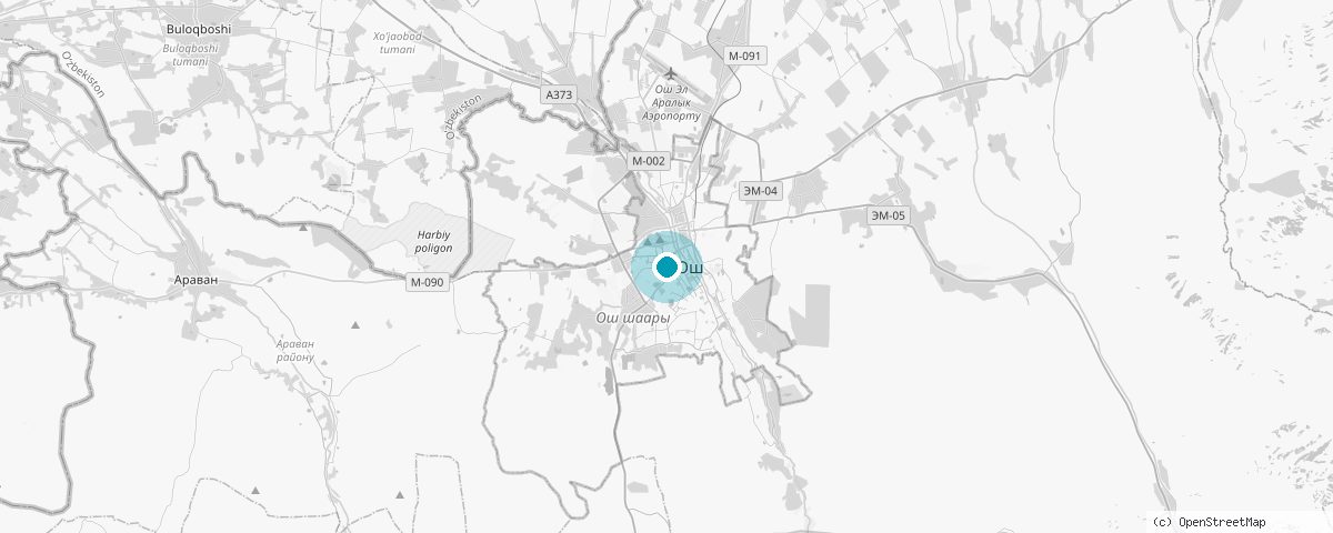 Oş haritası